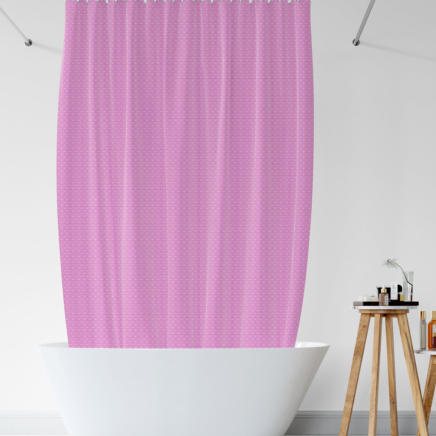 Shower curtain, white, 180cm drop, mould proof