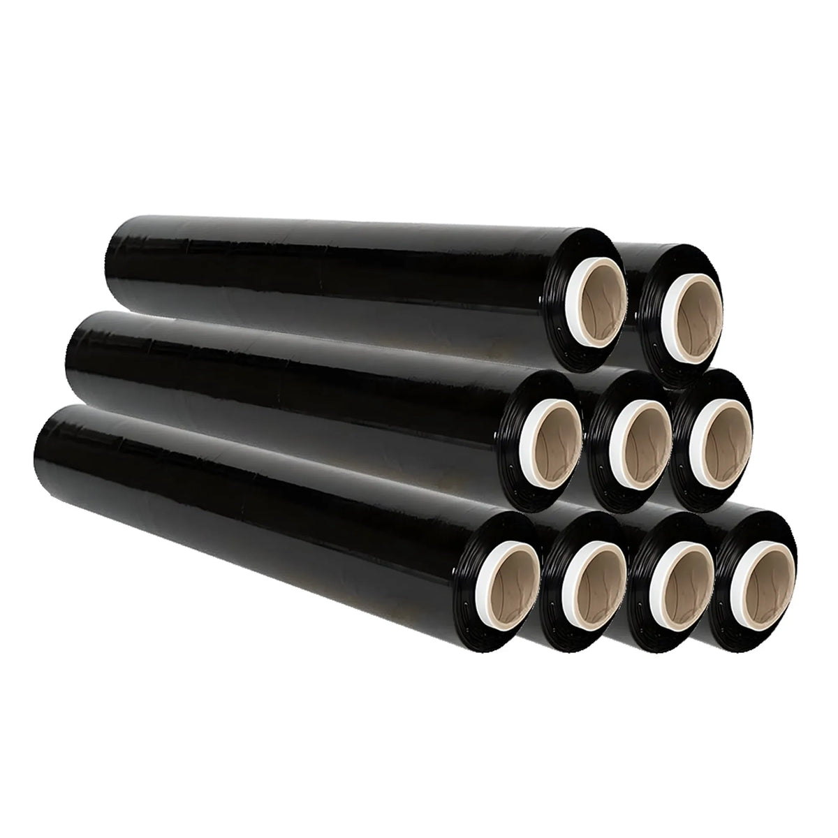 Black Pallet Stretch Wrap – 40 or 50 cm Rolls, Packs of 2 to 10 - 40 cm x 250 m, 9 Rolls