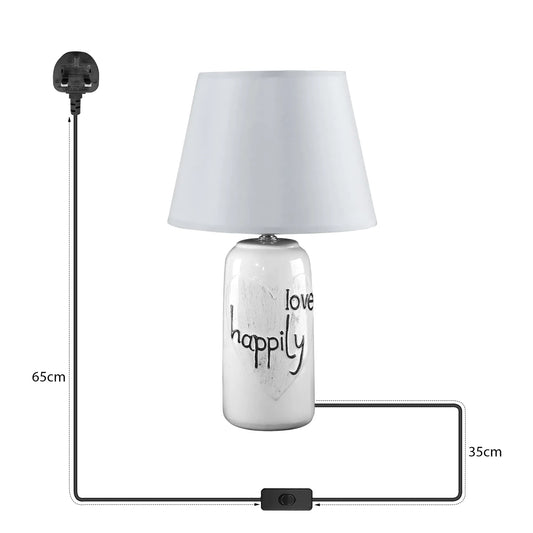 Bottle Shape Ceramic Table Lamp with Shade - photo 2