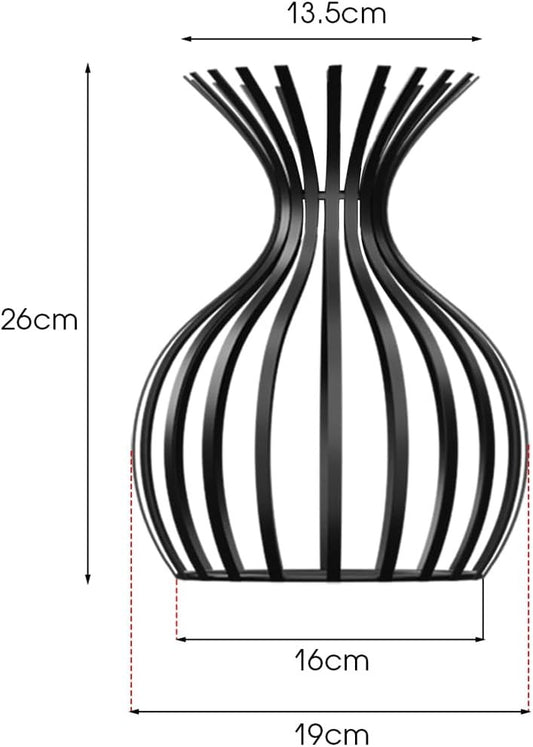 Vase Slatted Cage Lamp Shade – Black or Copper, Easy Fit - photo 2