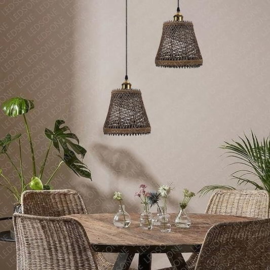 Hemp Rope Basket Lamp Shade 18.5 cm – Easy Fit with Reducer Ring - photo 2