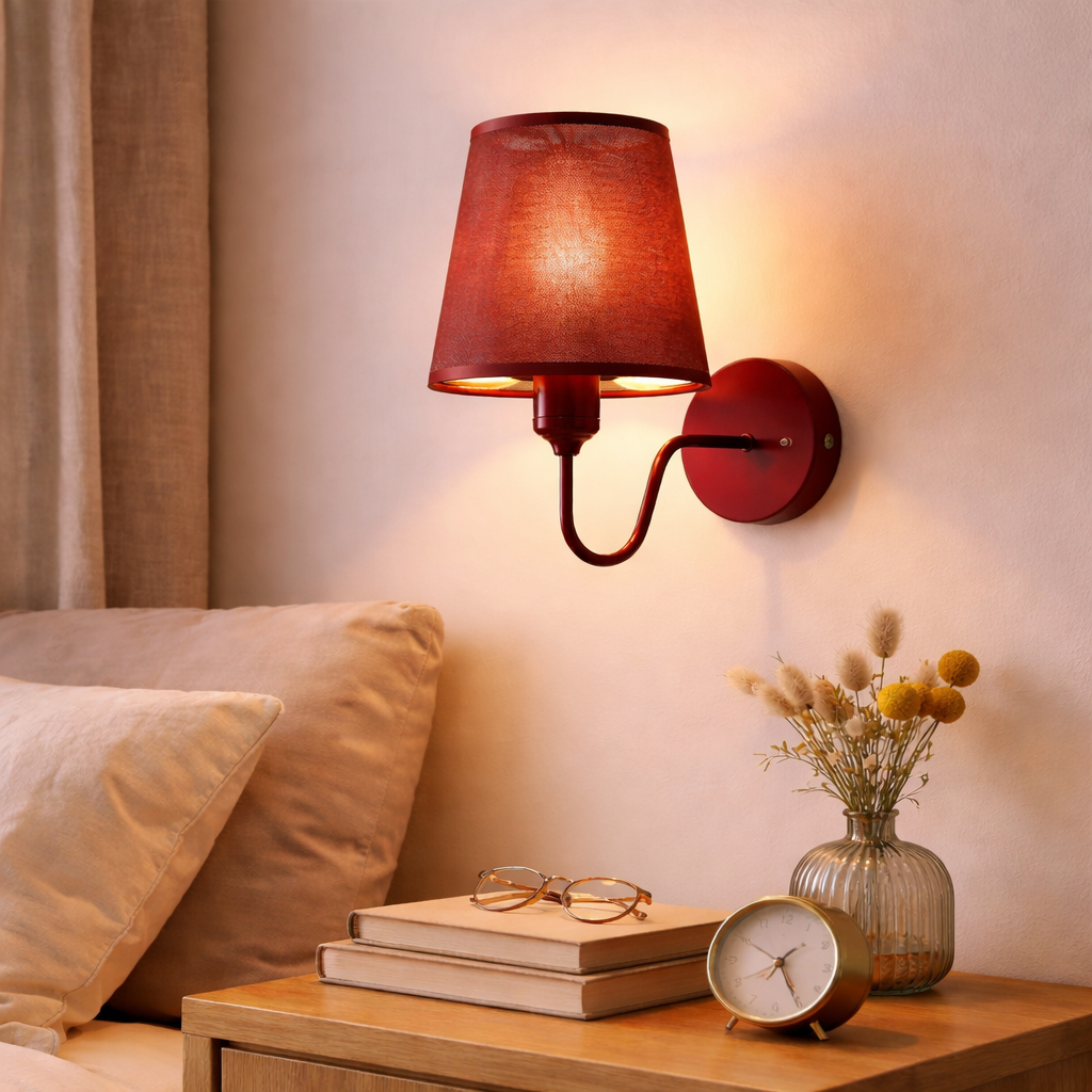 Curved Swan Neck Wall Light with Shade – 9 Colours, E27 - photo 37