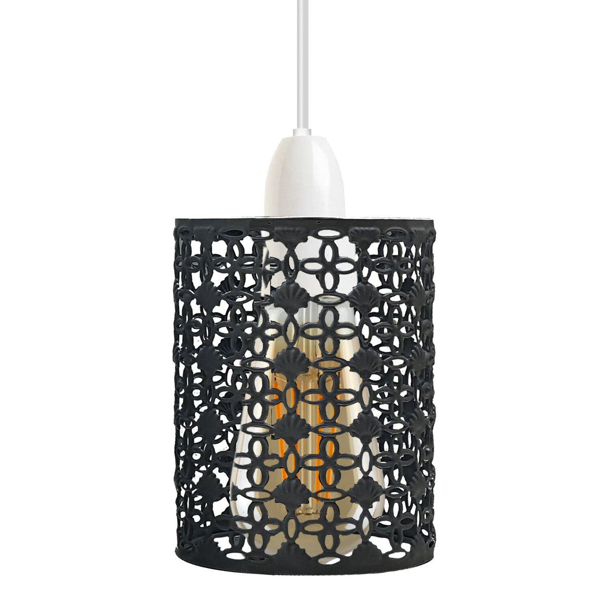 Filigree Drum Cage Lamp Shade – Easy Fit, 6 Finishes - photo 16