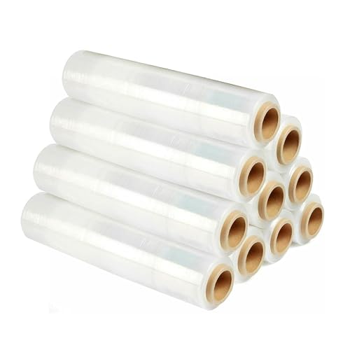 Pallet Stretch Wrap Film – Clear or Black, 40 or 50 cm Rolls - Clear, 40 cm x 250 m, 10 Rolls