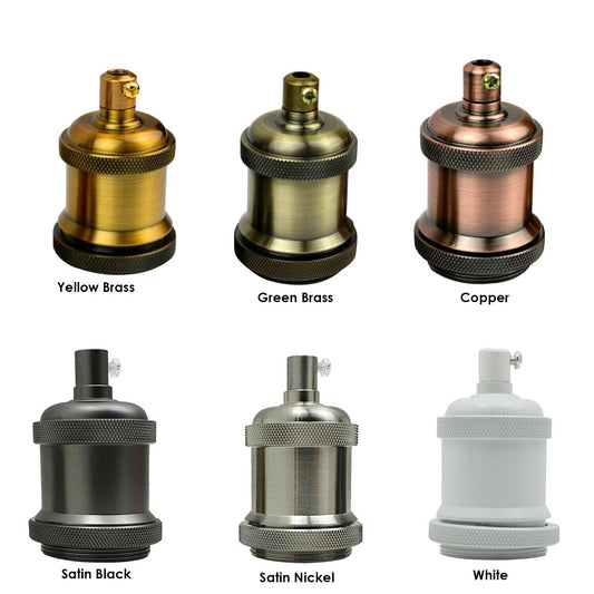 Fabric Cable Pendant Light Set – E27 Holder & Ceiling Rose, 8 Finishes - photo 2