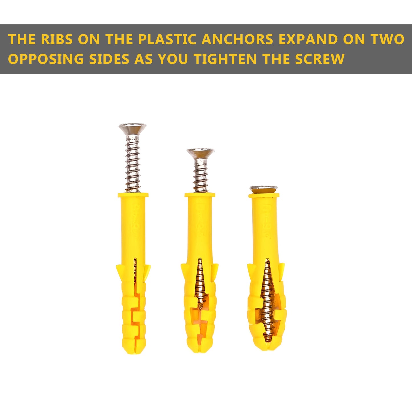 Rawl plugs with matching screws set