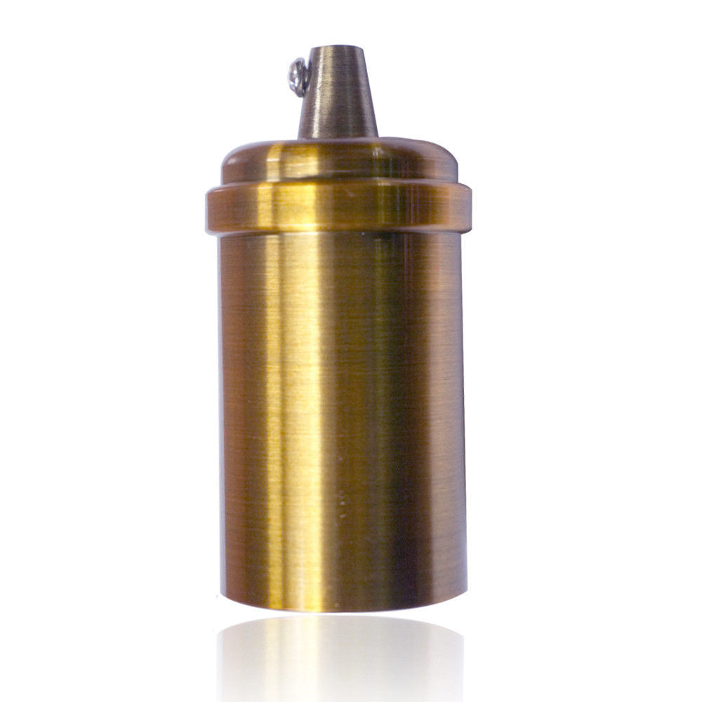 Industrial Tube E27 Lamp Holder – Yellow Brass or Rose Gold - Standard, Yellow Brass, Single