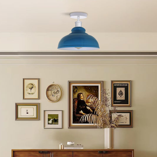Curvy Dome Semi-Flush Ceiling Light – 15 Colours or Glass, E27 - photo 2