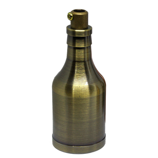 Pendant Light Fitting – Green Brass Bottle E27 Holder - photo 2