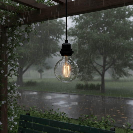 IP65 Outdoor Pendant Light – Black, Single or Pack of 2, E27 - photo 2