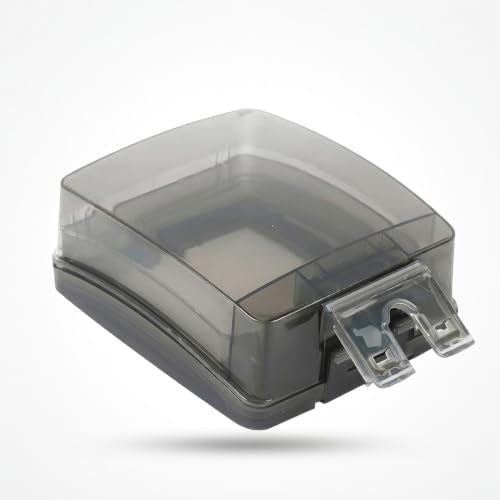 IP66 Weatherproof Outdoor Electric Box – 1 & 2 Gang - Brown - 1 Gang Empty Box