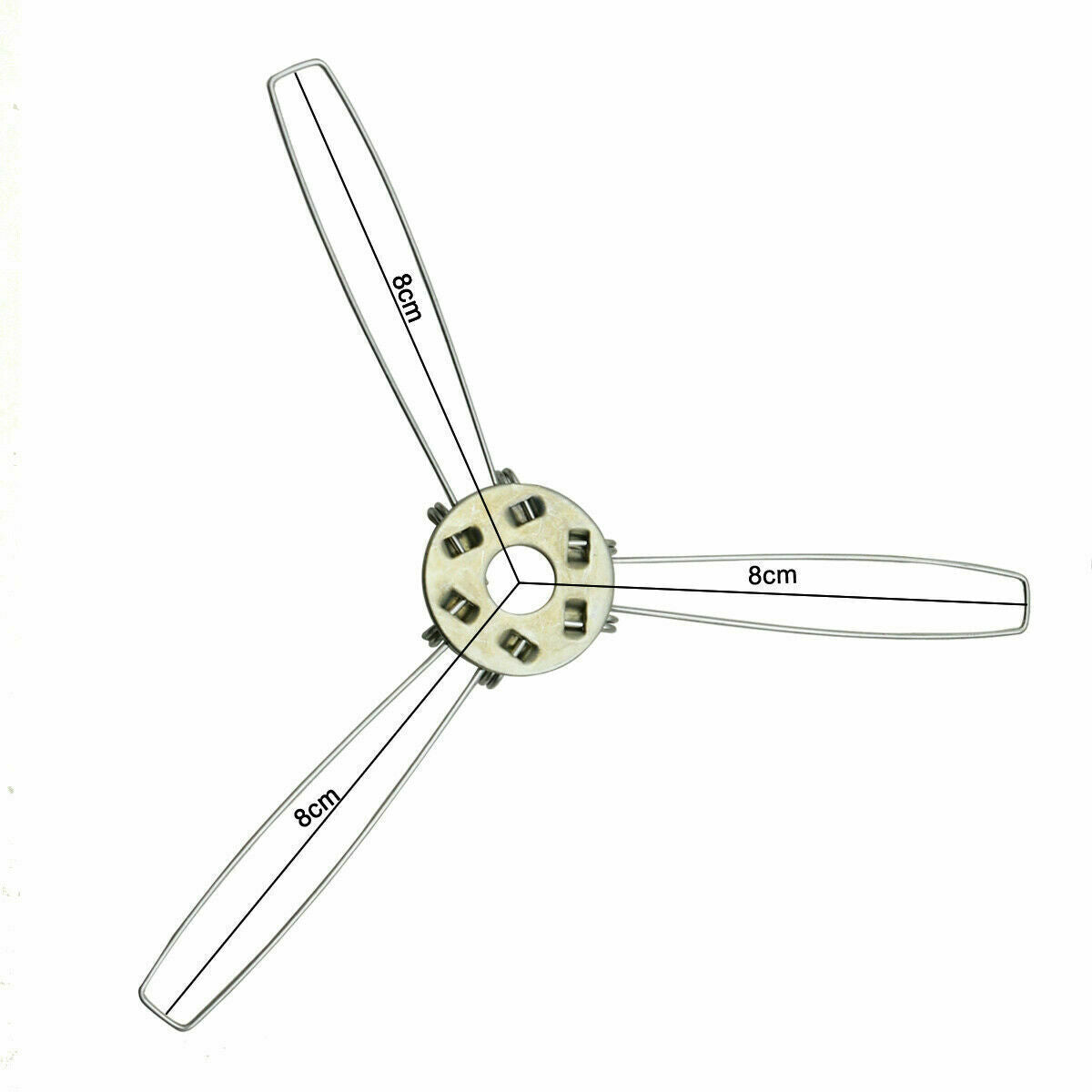 3-Arm Spring Clip Shade Retainer – 50, 60 or 80 mm - 80 mm, Standard, Single