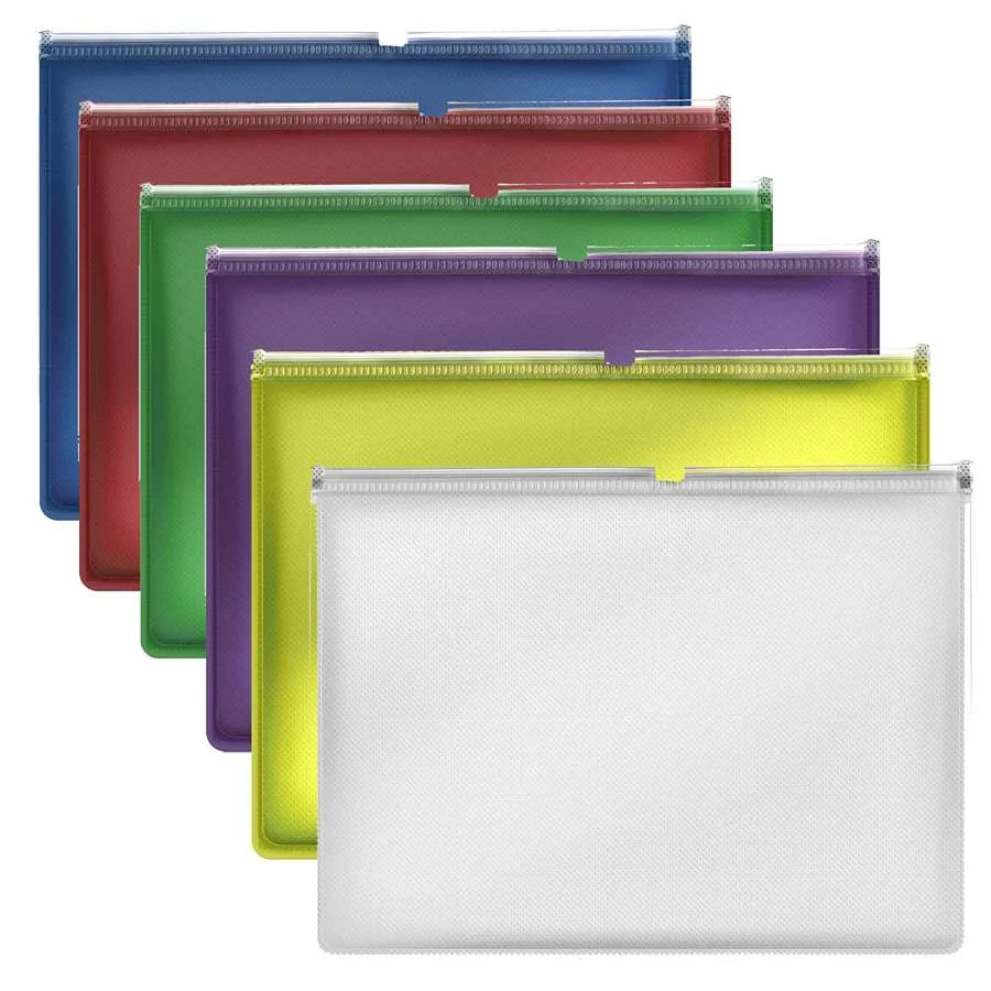Thick Portable Plastic Zipper Document