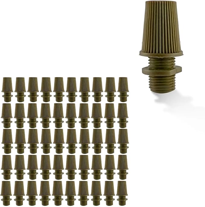 Plastic Cord Grip with Threaded Base – Black, Green, Army Green, White - Army Green, Pack of 50, Standard
