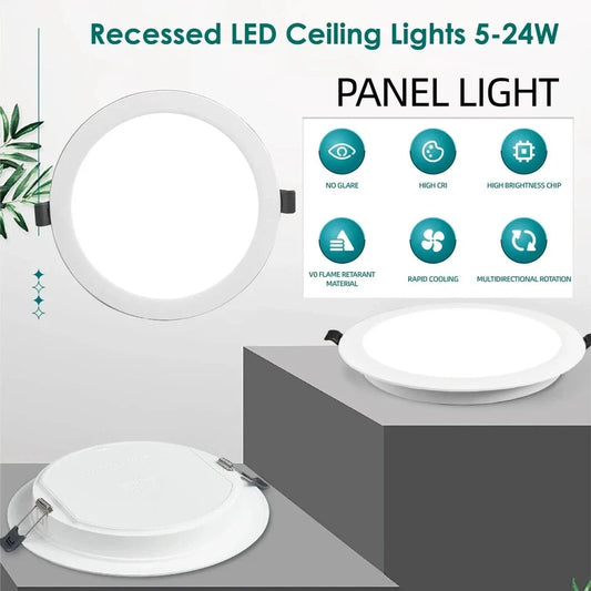 Round Recessed LED Downlight 5W – Cool White 6000K, 550 lm - photo 2