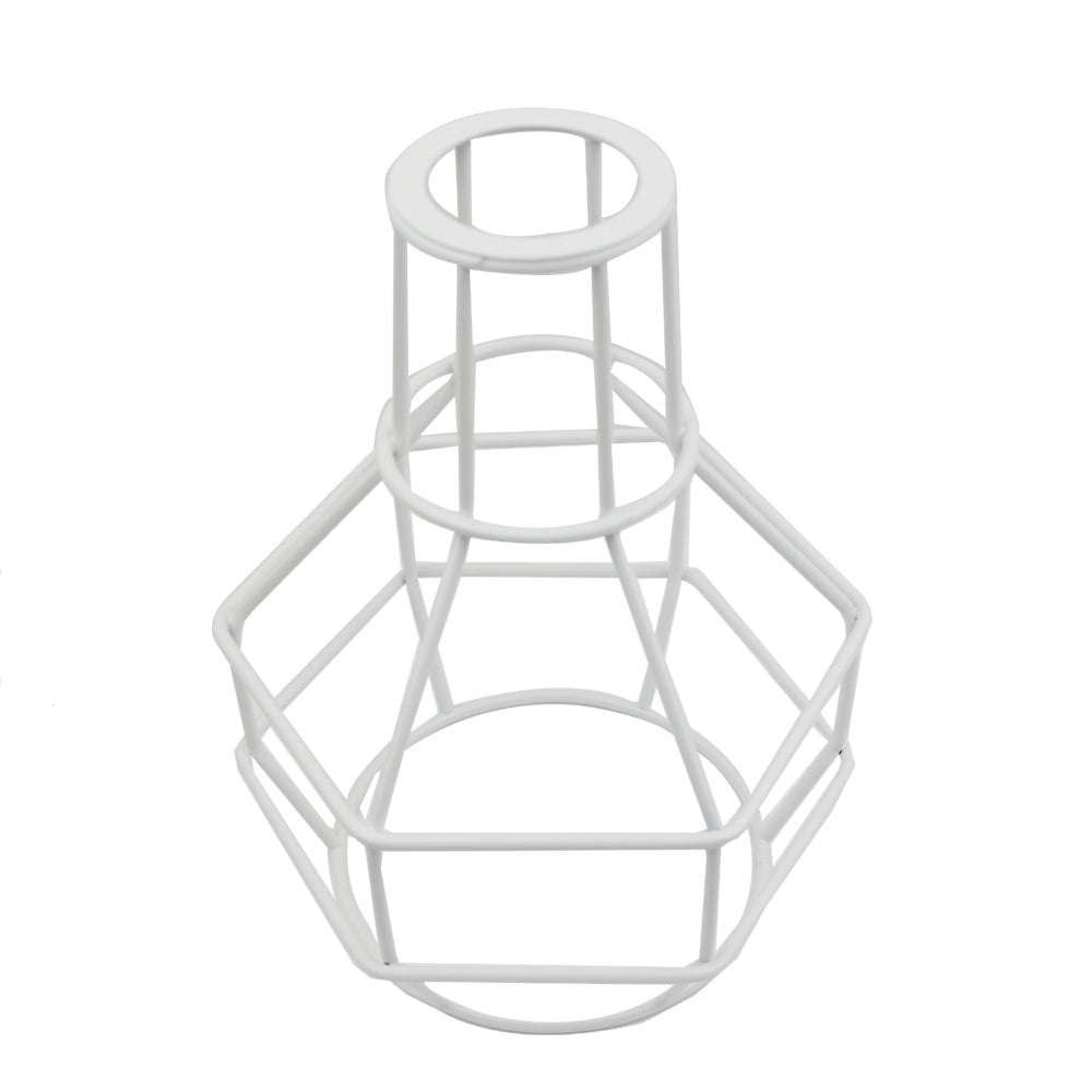 Nest Cage Lamp Shade – Easy Fit with Reducer Ring - with Reducer Ring, White, Single