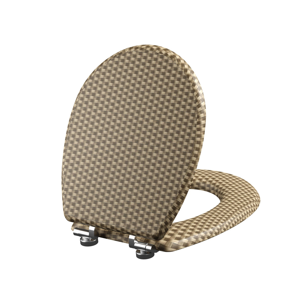 Printed MDF Toilet Seat – Quick Release, Top Fixing, 4 Designs - Woven Effect