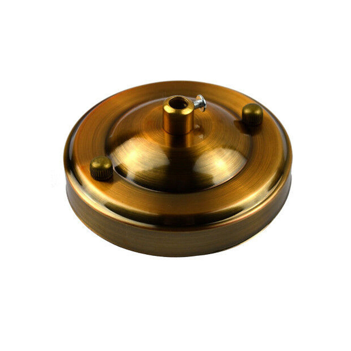 Brass Pendant Lamp Holder Set – Ribbed E27, Gold Braided Cable - photo 5