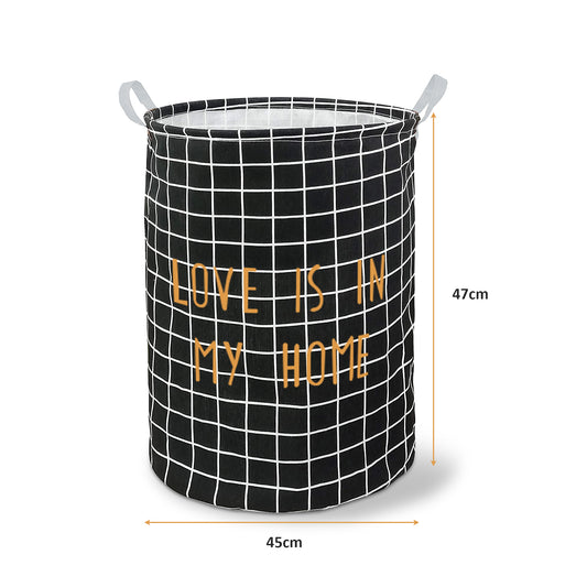 Red laundry basket with wheels