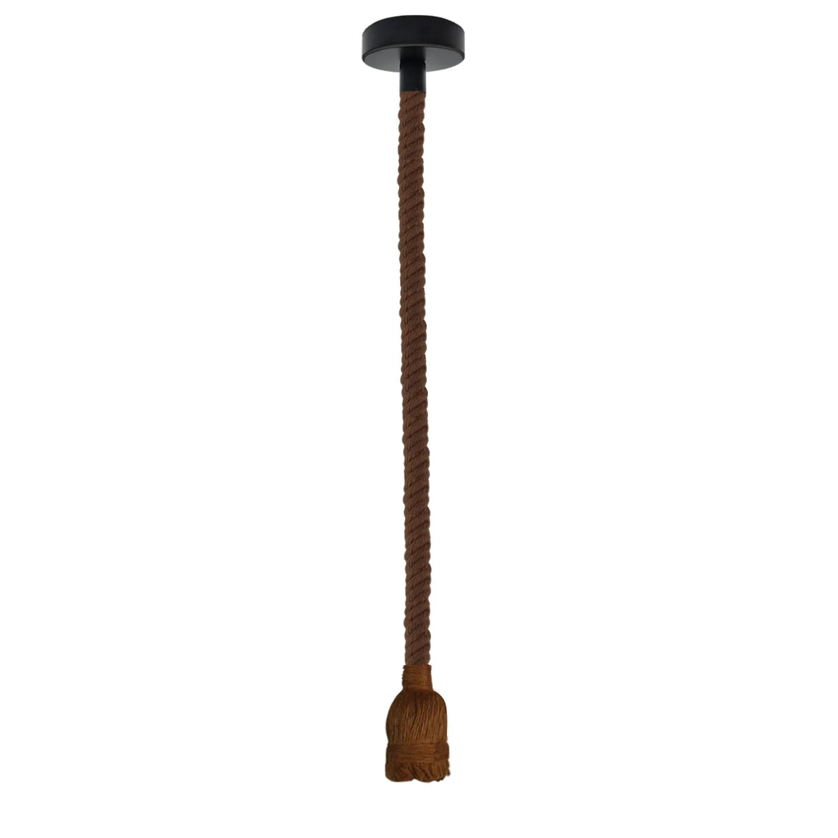 Hemp Rope Pendant Light – Red or Brown, Single or Packs, E27 - Without Bulb, Brown, Single
