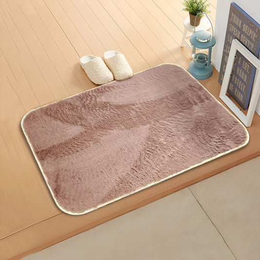 Black microfibre bath mat for bathroom