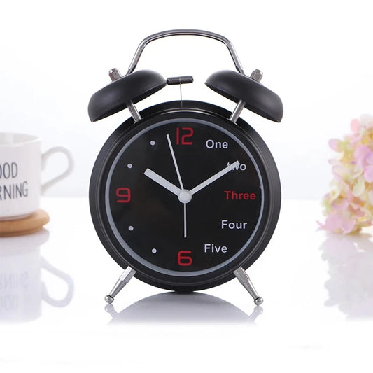Retro Dual Bell Loud Alarm Clock Bedside ~1134