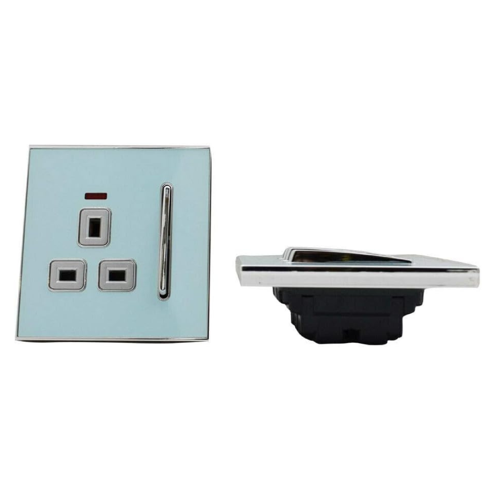 Screwless 13A Plug Socket with Satin Gold Insert – Blue or Gold Glossy - photo 10