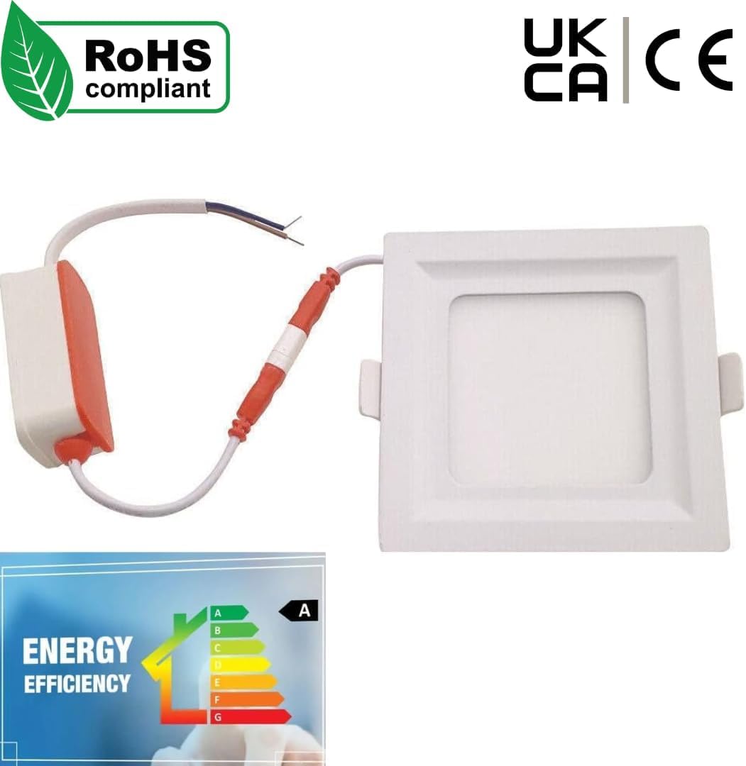 Square Recessed LED Panel 22W – Slim, Cool White 6000K - photo 16