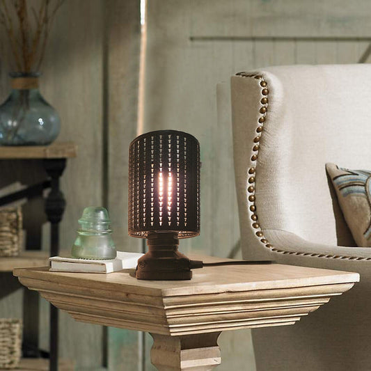 Steampunk Pipe Table Lamp Black – Cage, Shade or Lamp Only - photo 2