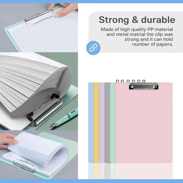 Strong Plastic Writing Clear Plastic Clipboard Folder Holds~1273