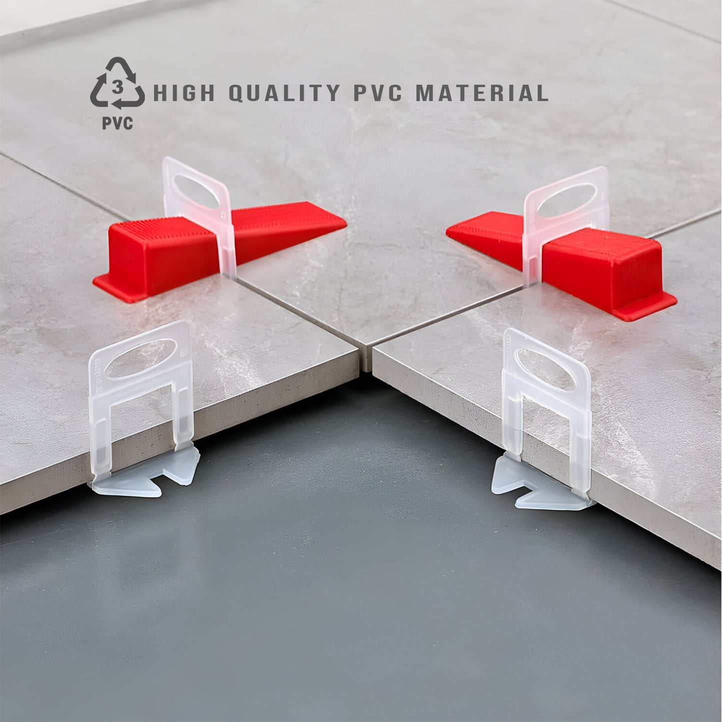 Tile leveling system kit with spacers and levellers