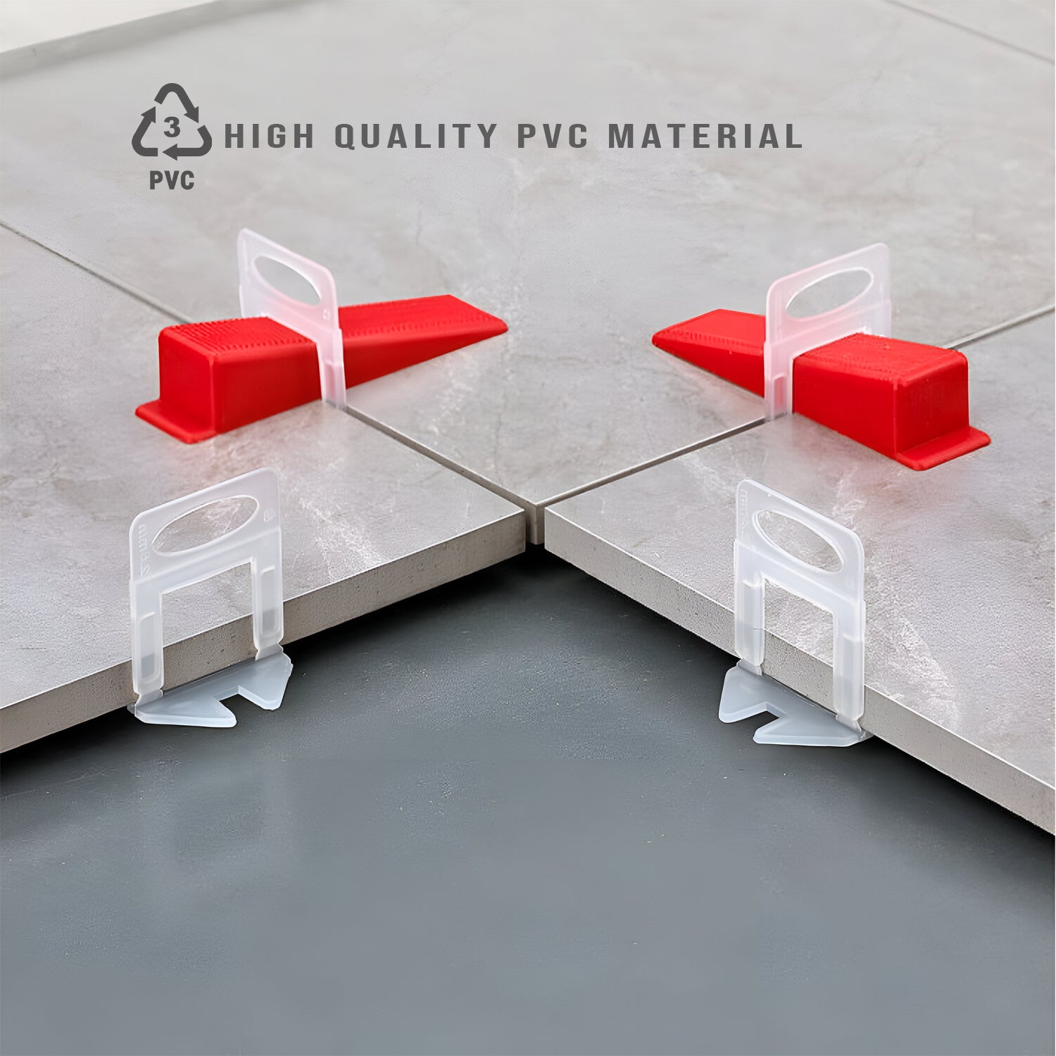 Tile leveling system kit with spacers and levellers