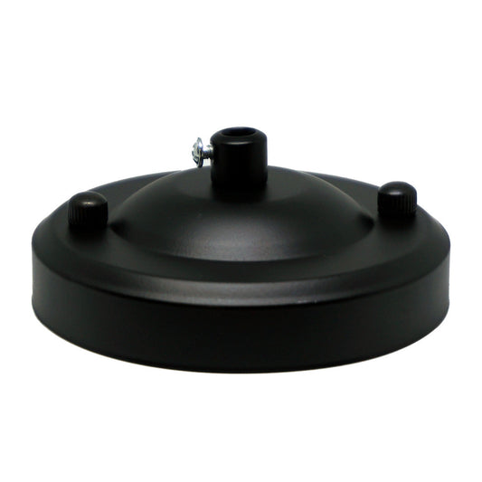 Vintage Pendant Light Fitting – Ribbed Black E27 Holder, 108 mm Rose - photo 2