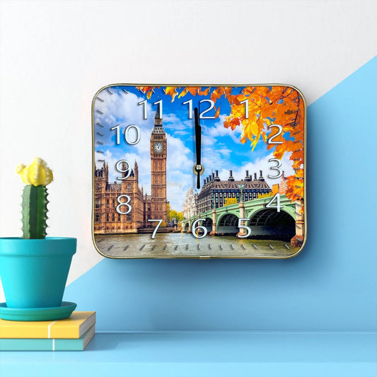 London Big Ben Wall Clock – 25 x 20 cm, Autumn Westminster Picture - photo 2