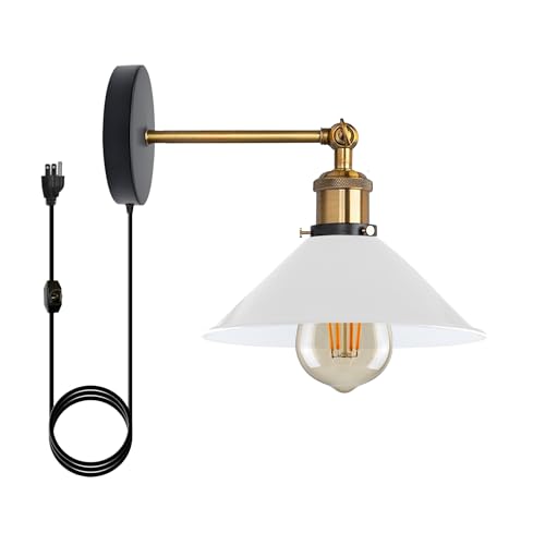 Plug-In Rose Gold Wall Light with Vintage Dome Shade – Swan Neck or Long Arm - photo 2
