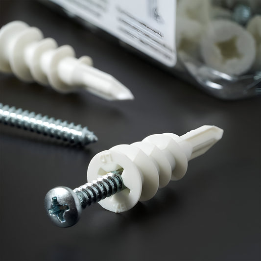 High-strength plasterboard screws set for secure fixing