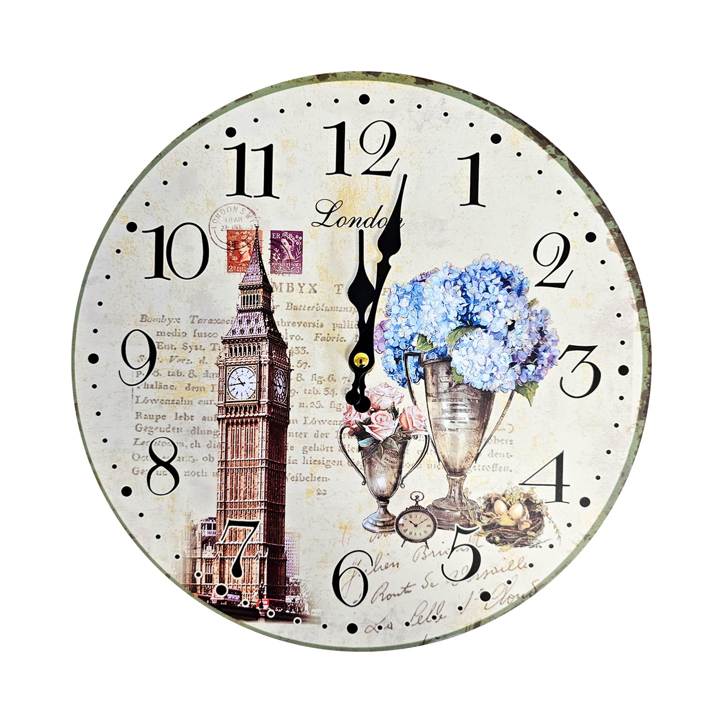 Patchwork Wall Clock For Home Décor