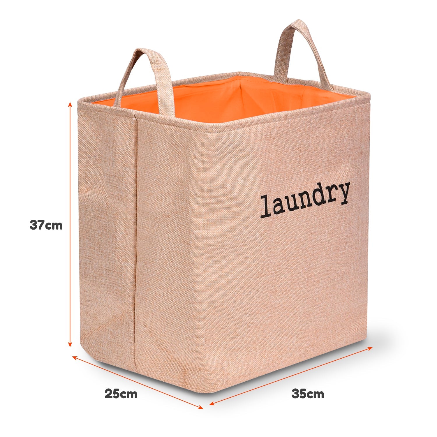 Square storage bin for laundry room organization