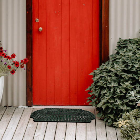 Heavy duty rubber ring outdoor entrance mat