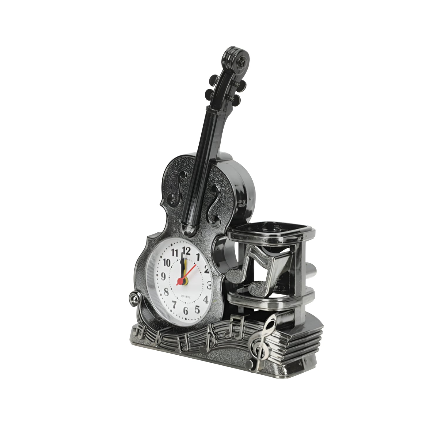 Violin Alarm Clock Pen Holder 