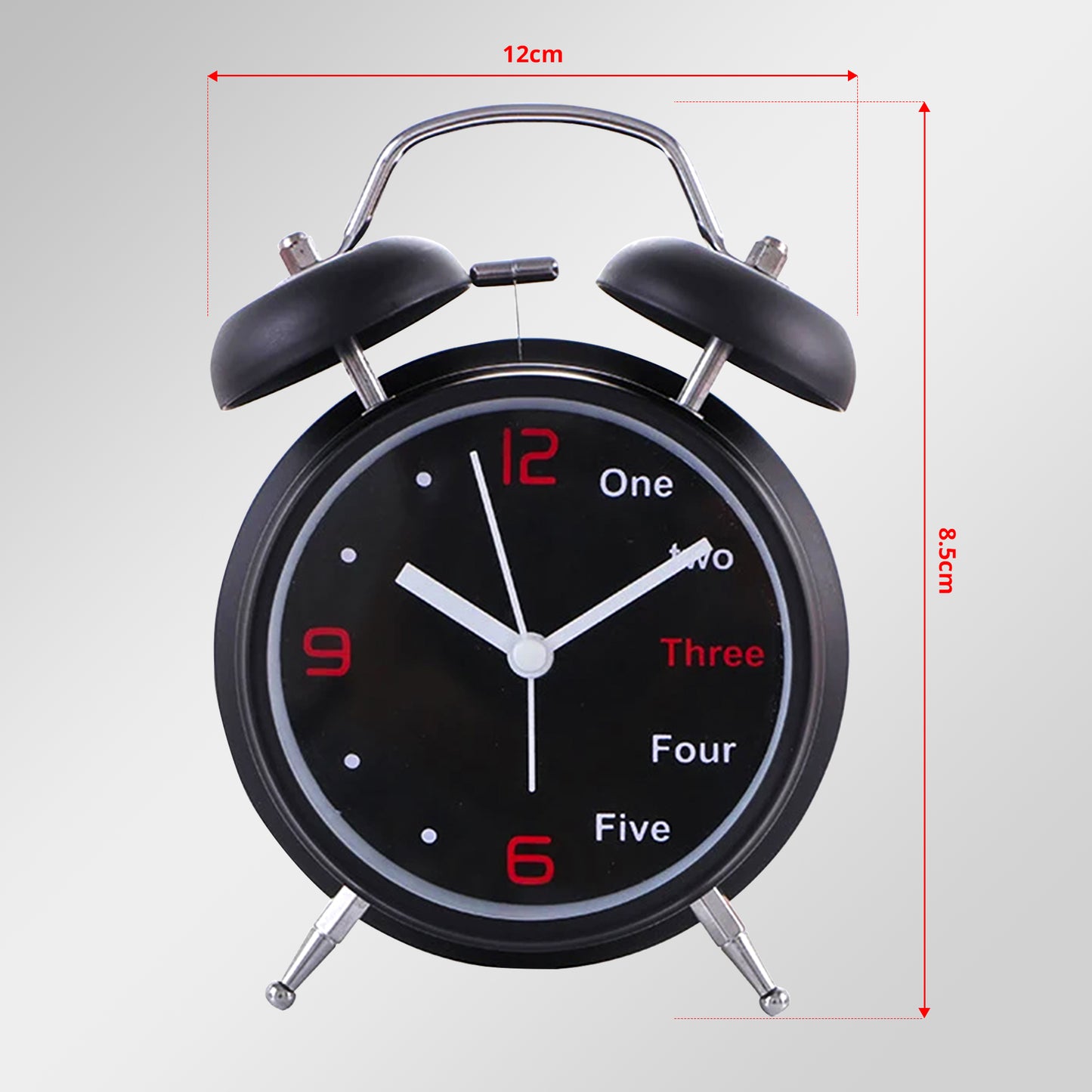 Twin Bell Alarm Clock Small Bedside Clocks 