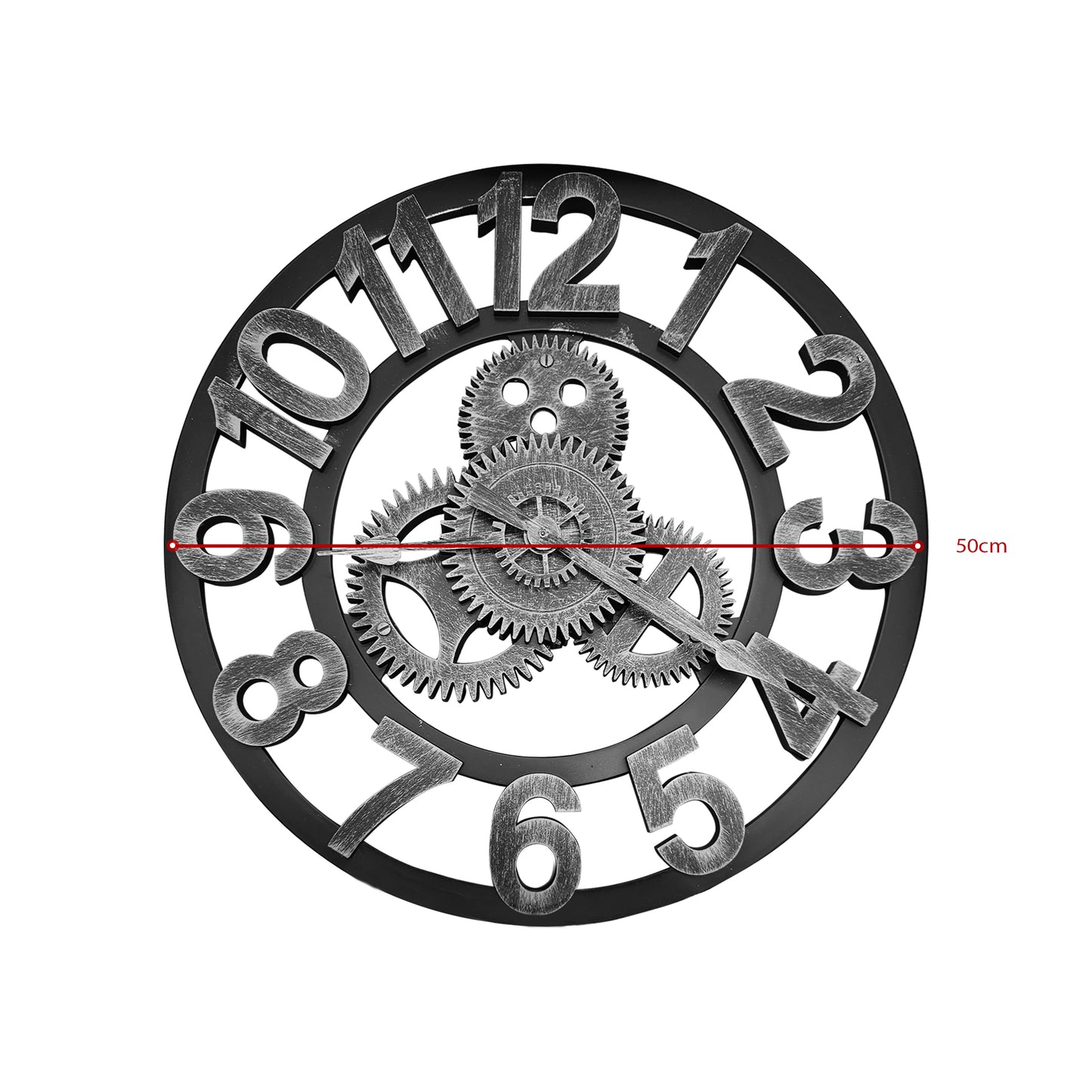 Retro 3D Gear Wall Clock - Unique Mechanical Home Decor ~1024