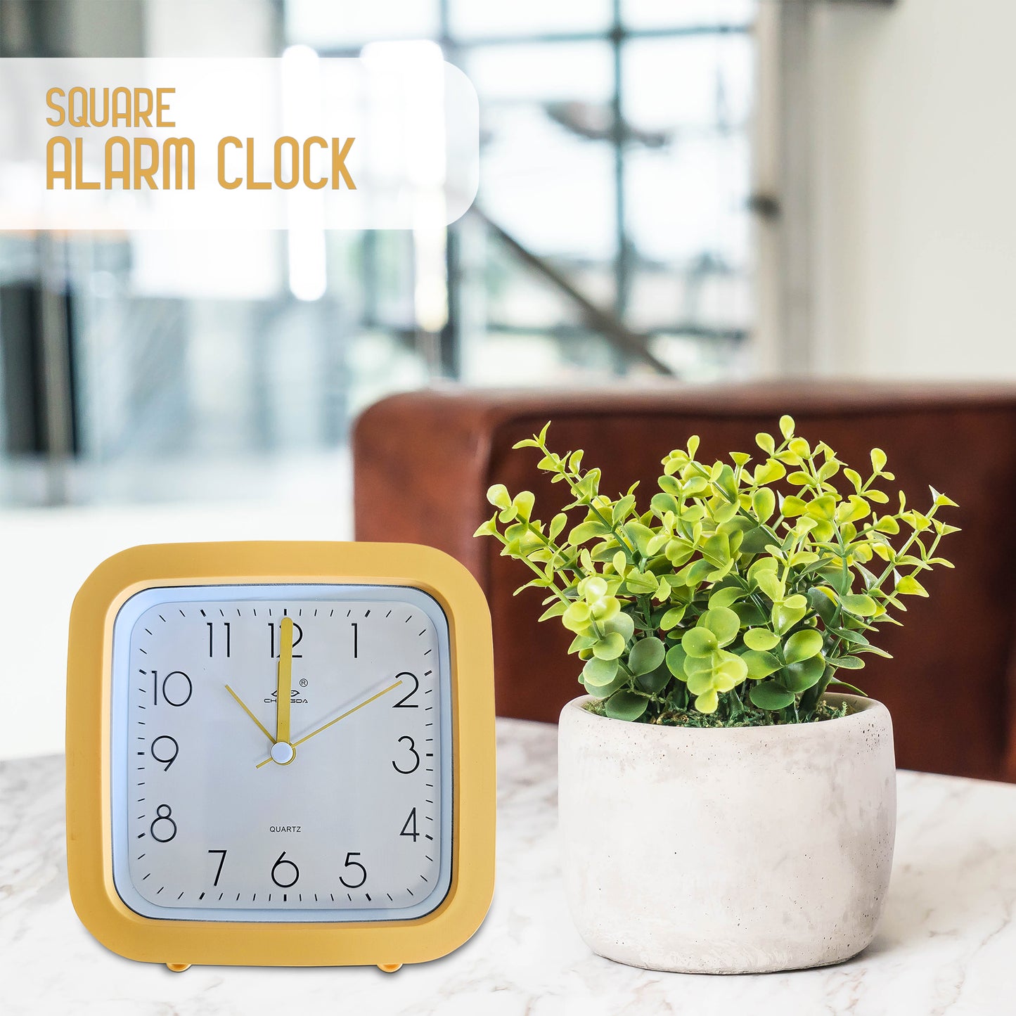 Non Ticking Silent Glow in Battery Powered Silent Alarm Clock 