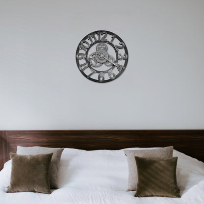 Retro 3D Gear Wall Clock - Unique Mechanical Home Decor ~1024