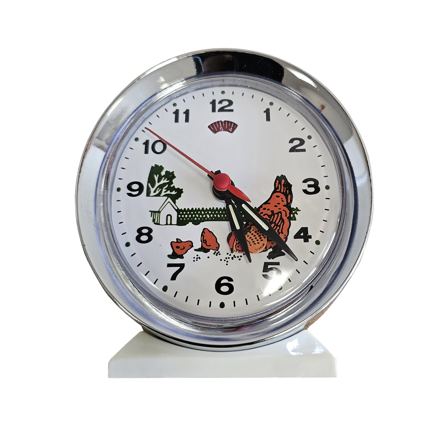 Small Bedside Clocks Animated Pecking Rooster Silent Clock
