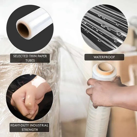 Black Pallet Stretch Wrap Film – 400 mm x 250 m Roll, 20 Micron - photo 2