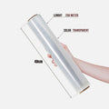 Pallet Stretch Wrap Film – 400 mm x 250 m Clear or 500 mm x 200 m Black - 400 mm x 250 m, 20 micron, Clear