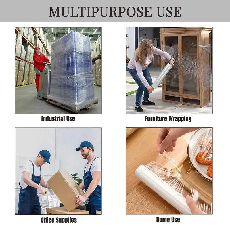 Black Pallet Stretch Wrap Film – 400 mm x 250 m Roll, 20 Micron - photo 3