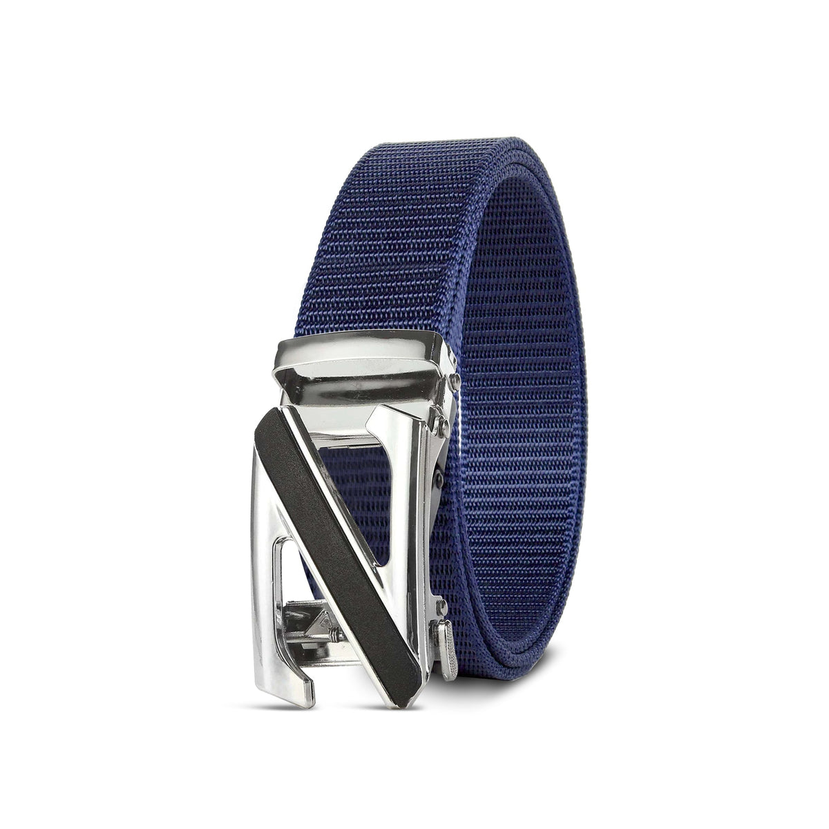 Nylon Belt with Z Automatic Buckle – 6 Colours, 120 cm, Unisex - Blue, Single