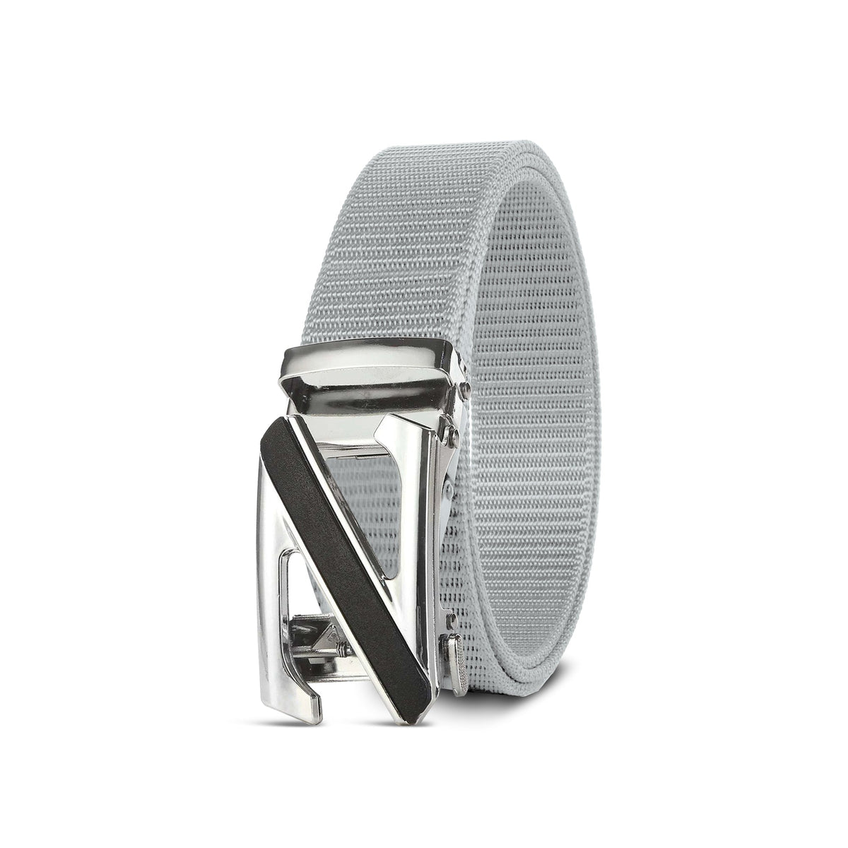 Nylon Belt with Z Automatic Buckle – 6 Colours, 120 cm, Unisex - Grey, Single